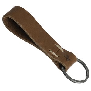 Additional Image 2 - a brown leather strap with a ring