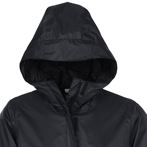 Additional Image 1 - a black hooded jacket with a white background