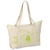 View Image 2 of 2 of Chroma Zip Weekender 10 oz. Cotton Tote - 13-1/2" x 21-3/4"
