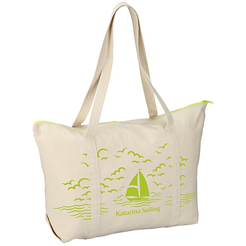 Additional Image 1 - a white bag with green designs