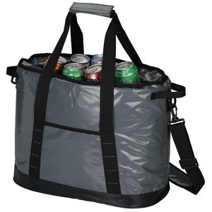 Additional Image 3 - a grey cooler bag with a black strap