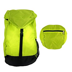 Additional Image 5 - a yellow backpack with a black zipper