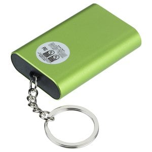 Additional Image 4 - a green key chain with a key ring