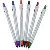 a group of pens in a row