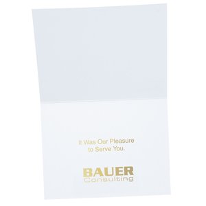 Additional Image 4 - a white card with gold text