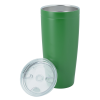 a green cup with a lid