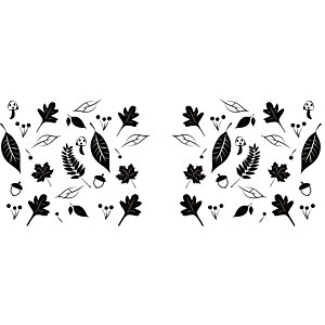 Additional Image 3 - a black and white image of leaves