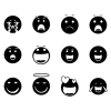 Additional Image 3 - a group of black smiley faces