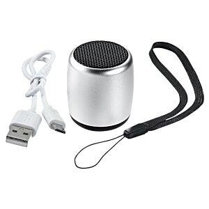 Additional Image 1 - a black cell phone and a silver cylinder