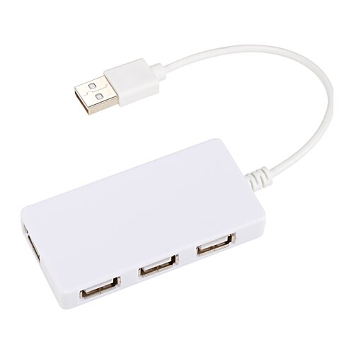Additional Image 1 - a white usb hub with a cord
