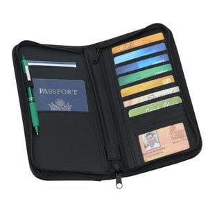 Additional Image 1 - a black wallet with many cards