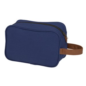 Additional Image 1 - a blue bag with a brown handle