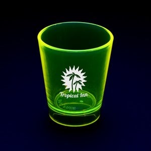 Additional Image 1 - a green glass with a logo on it