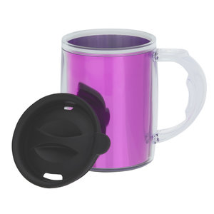 Additional Image 1 - a purple mug with a black lid