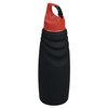 a black and red water bottle