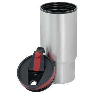 Additional Image 2 - a white and black cup with a red handle