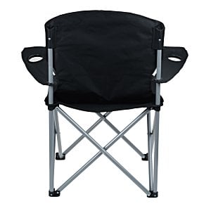Additional Image 2 - a black folding chair with silver legs