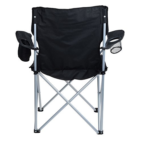 Additional Image 3 - a black chair with silver legs
