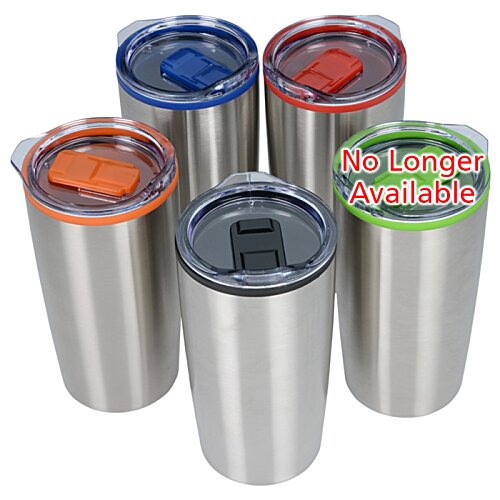 Additional Image 1 - a group of silver containers with blue and orange lids