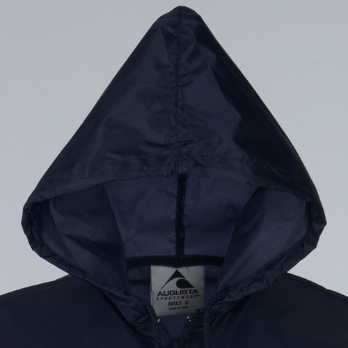 Additional Image 3 - a black hooded jacket with a white background