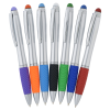View Image 4 of 6 of Evantide Light-Up Logo Stylus Twist Pen - Silver