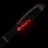 View Image 5 of 5 of Evantide Light-Up Logo Stylus Twist Pen - Black - 24 hr