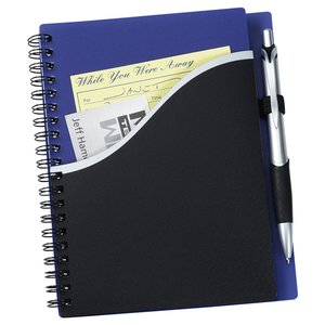 Additional Image 4 - a blue notebook with a black cover