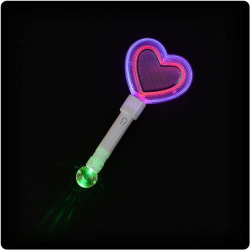 Additional Image 2 - a heart shaped wand with a green light