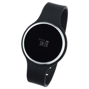 Additional Image 1 - a black watch with a round center