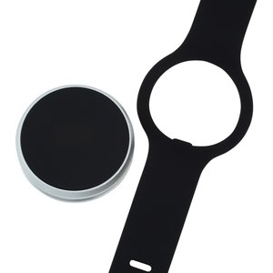 Additional Image 3 - a black watch with a white circle