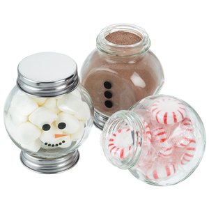 Additional Image 1 - a group of round glass containers