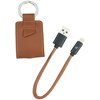 View Image 2 of 5 of Nathan Leather Duo Charging Cable Keychain