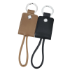View Image 4 of 5 of Nathan Leather Duo Charging Cable Keychain