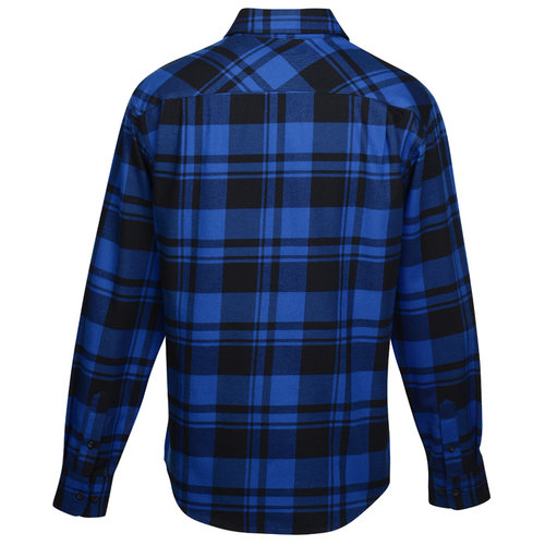Additional Image 2 - a blue and black plaid shirt