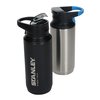 Additional Image 1 - a black and silver water bottle