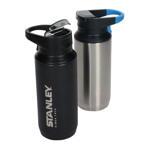 Additional Image 1 - a black and silver water bottle