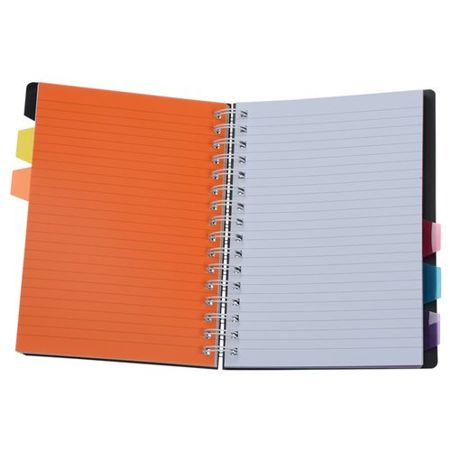 Additional Image 1 - an orange notebook with a spiral bound