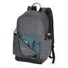 a grey backpack with a strap