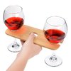 Additional Image 1 - a hand holding a wooden board with two wine glasses