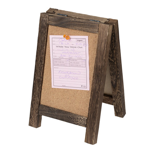 Additional Image 2 - a wooden sign with a white paper on it