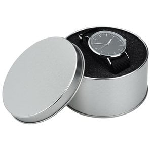 Additional Image 2 - a round silver container with a lid