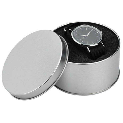 Additional Image 2 - a round silver container with a lid