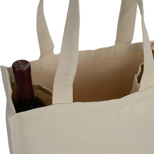 Additional Image 1 - a white bag with a bottle of wine inside