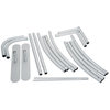 a group of white plastic parts