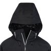 a person wearing a black hoodie
