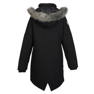 Additional Image 1 - a black coat with a fur hood