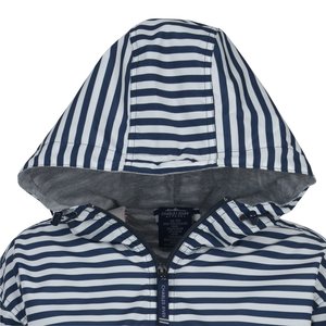 Additional Image 1 - a person wearing a striped hoodie