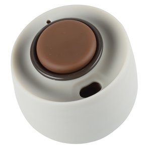 Additional Image 2 - a round white object with a brown button