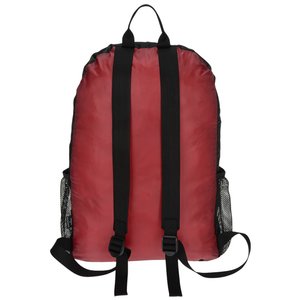 Additional Image 3 - a red backpack with black straps
