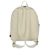 a white backpack with straps